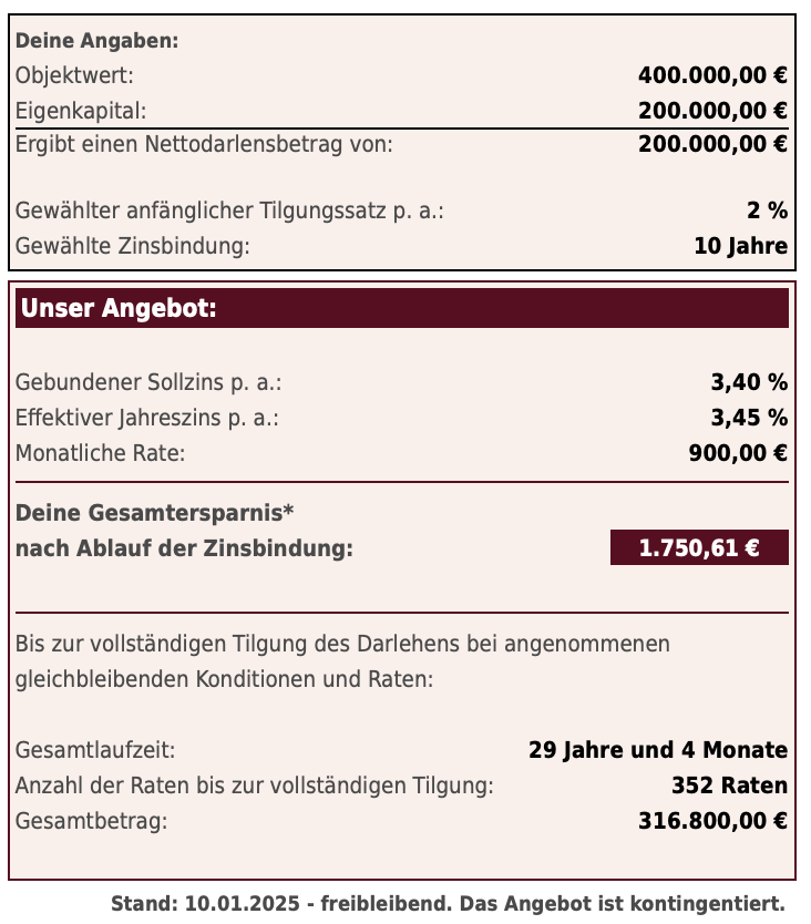 Beispielrechnung